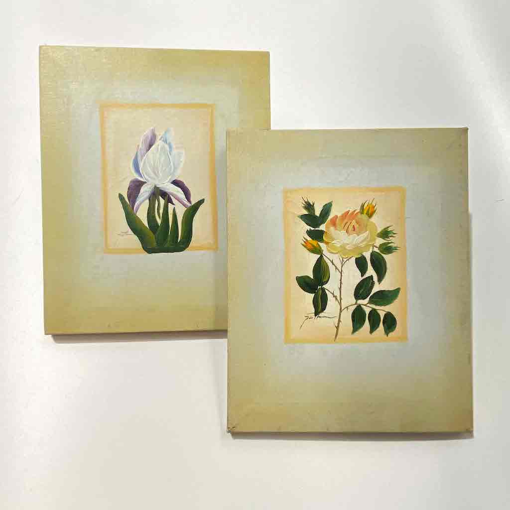 ARTWORK, Still Life - Flowers Iris or Rose 21cm x 26cm 